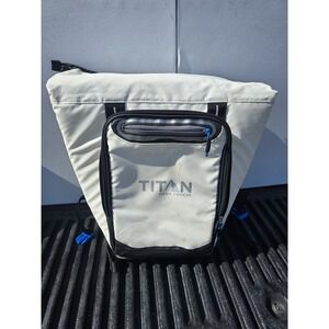 Titan Deep Freeze Arctic Zone Backpack Cooler White Black 22" Insulated Soft Bag